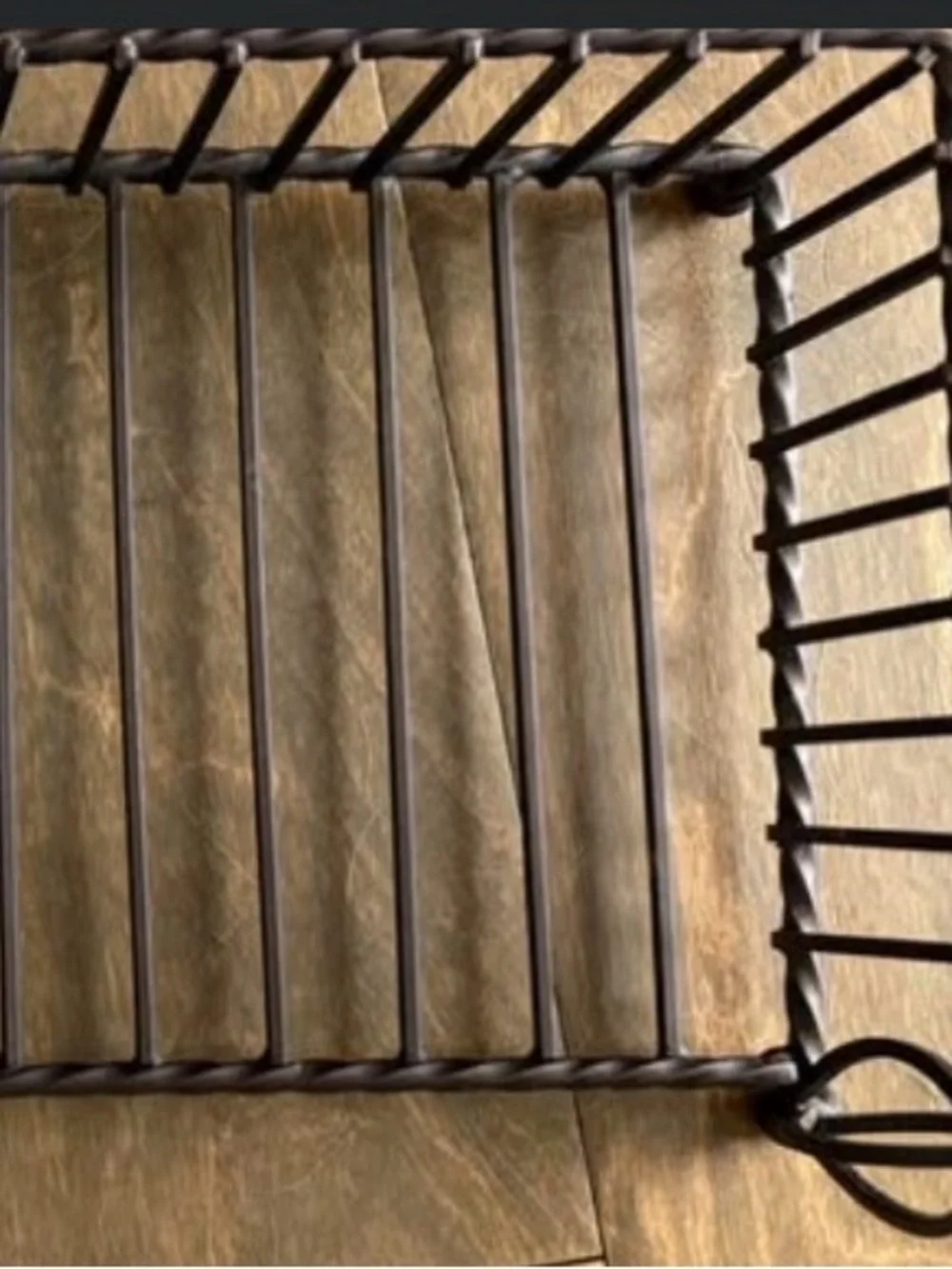 Set of 2 Bronze Metal Napkin Holders Farmhouse Rustic Kitchen Decor